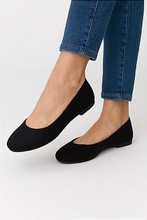 Sapatilha  Preta Bico Redondo Ref. 047