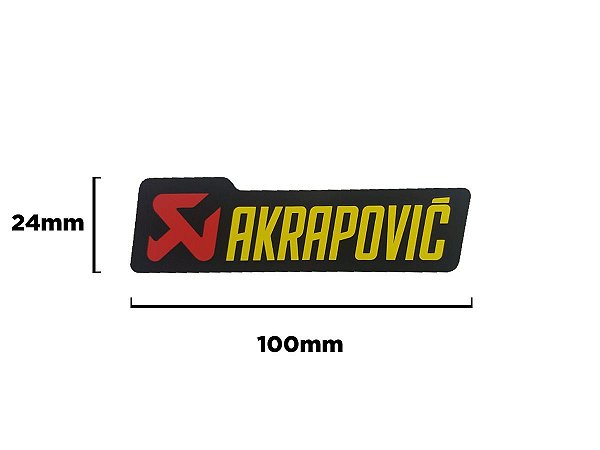 Adesivo Akrapovic térmico retangular 10,0 cm