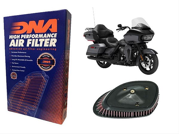 Filtro de ar Eeportivo DNA Filters Harley Davidson Motores 107' e 114'