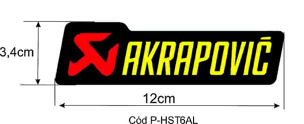 Adesivo Akrapovic térmico retangular 12cm