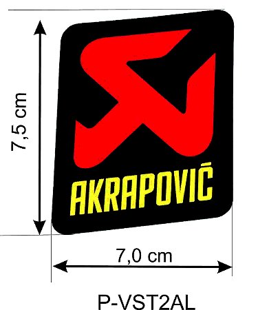 Adesivo Akrapovic térmico 7,5x7,5cm