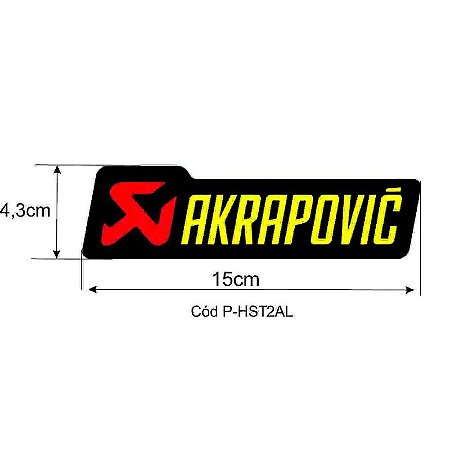 Adesivo Akrapovic térmico retangular 15cm