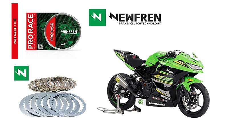 Kit Embreagem (Discos e Separadores) Newfren Pro Race Kawasaki NINJA 400 (18-)