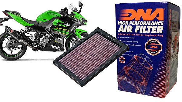 Filtro de ar esportivo DNA Kawasaki Ninja 250, 300 / Z300