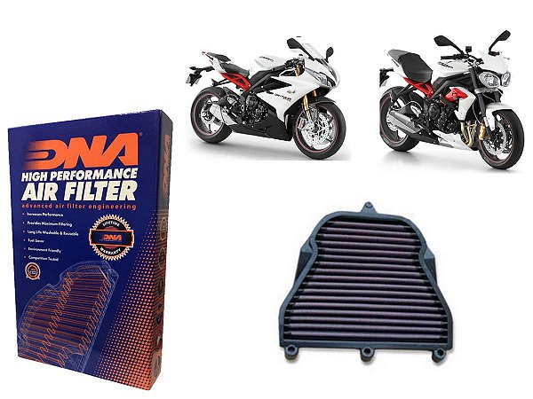 Filtro de ar esportivo DNA Triumph Daytona 675 (2006-12) / Street Triple 675 (08-12)