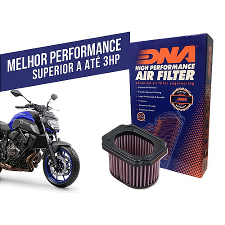 Filtro de ar esportivo + Estágio 2 DNA - Yamaha MT07