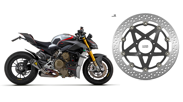 Disco de Freio de aço dianteiro  NG Brake Disc Ducati  Streetfight  V4 / S