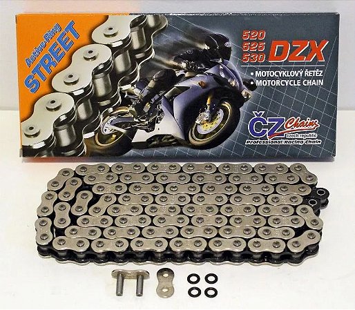 Corrente CZ Chains 520 X 120 DZX com retentor em "X"