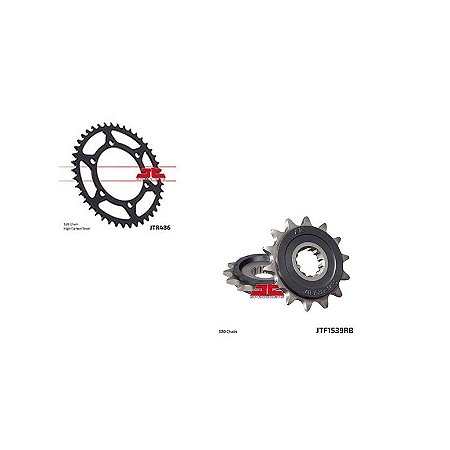 Coroa e Pinhão JT Sprockets Kawasaki Ninja 500 / Z 500 24~