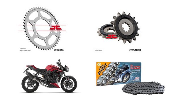 Kit transmissão Triumph 765 Street Triple R / S (23~ )