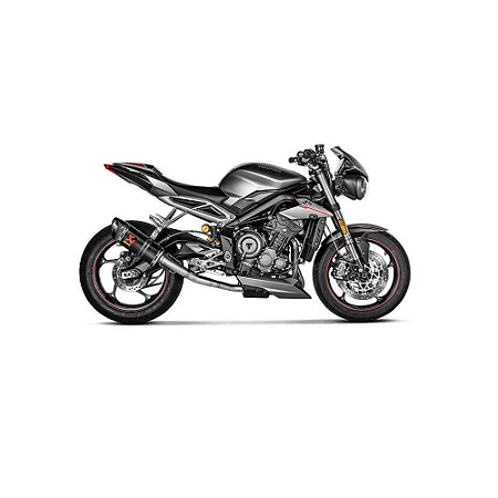 Ponteira Akrapovic Fibra de Carbono - Triumph Street Triple 765 (20 ~ 22 ).