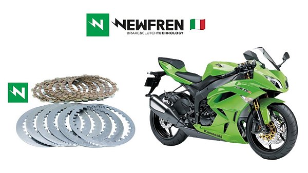 Kit Embreagem (Discos e Separadores) Newfren Kawasaki ZX-6R Ninja 600 (07-17)