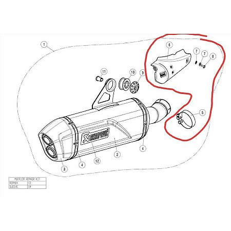 Protetor Akrapovic em carbono - BMW R 1200 / R 1250 GS