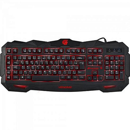Teclado Gamer Multimídia SPIDER VENOM 2 GK-705 Preto/Vermel