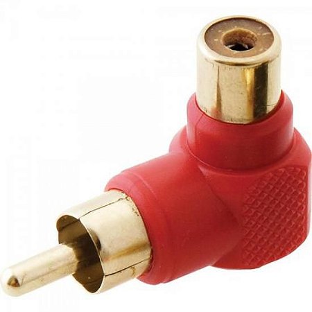 Adaptador 90º para Cabo RCA ST-A90VM Gold Vermelho GENÉRIC
