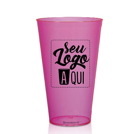 Copo Acrilico Personalizado - Rosa 550ml