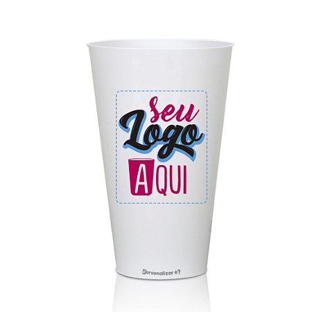 Copo Acrilico Personalizado - Branco 550ml