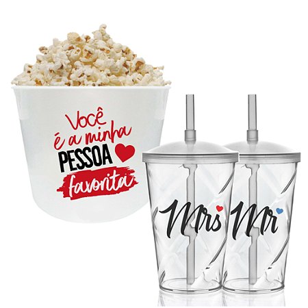 Kit Cinema Dia dos Namorados Personalizado - Taça de gin personalizada e  Copos personalizados|Personalizar é