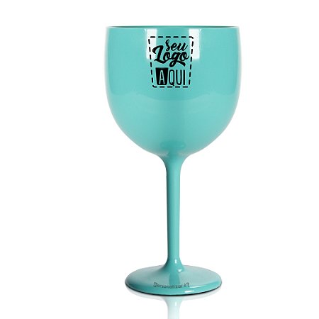 Taça Gin Azul Tiffany Personalizada - Acrilico