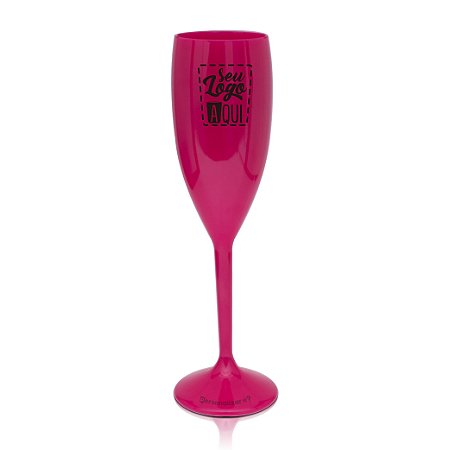 Taça Champagne Rosa Personalizada