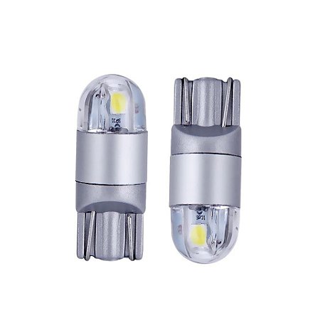 Lâmpada de LED Pingo T10 2 LEDS 3030 - 6000K - Linha Premium (Unidade)