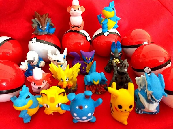 Brinquedo Pokemon Miniatura Dedoche - 10 Unidades