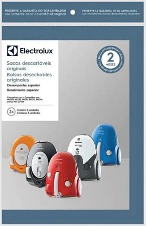 Kit c/ 3 Sacos Descartáveis p/ Aspiradores de Pó Modelo Neo09, Neo10, Neo11, Neo12, Neo16, Listo, Petlover (SBENE)