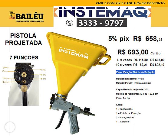 Pistola de Projetar de Textura