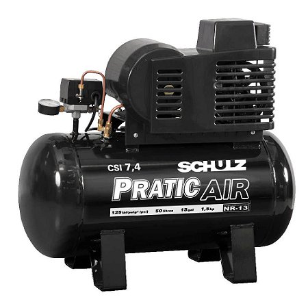 Compressores Schulz de Pistão Pratic Air CSI 7,4/50
