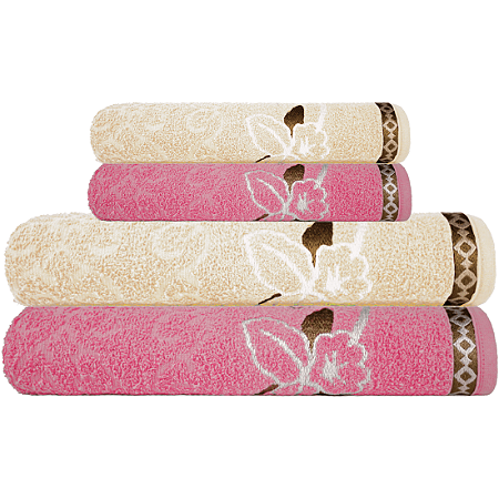 Jogo Banhão 4 peças - Jacquard Premium - 100% Algodao