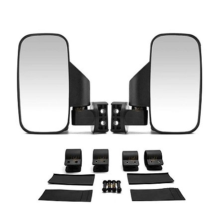 Espelho Retrovisor Universal para UTVs - 2 Bases de Fixação: 1,75" ou 2" - Par