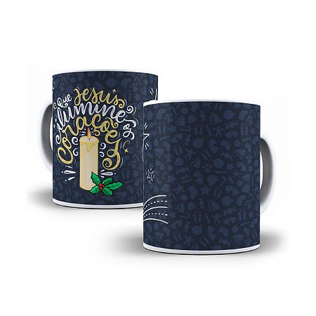 Caneca de cerâmica 325ml - Jesus ilumine
