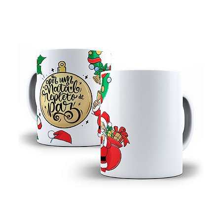 Caneca de cerâmica 325ml - Natal de paz