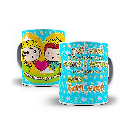 Caneca de cerâmica 325ml - Namorados Aquaman