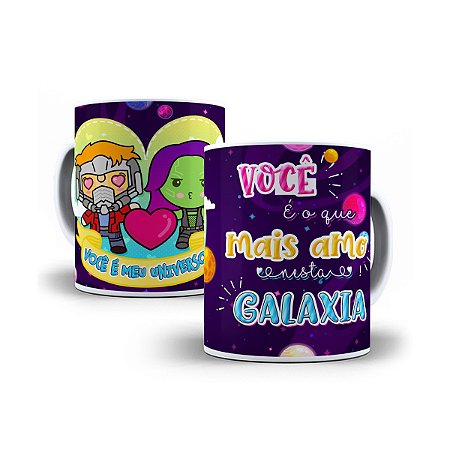 Caneca de cerâmica 325ml - Namorados Guardiões da galáxia