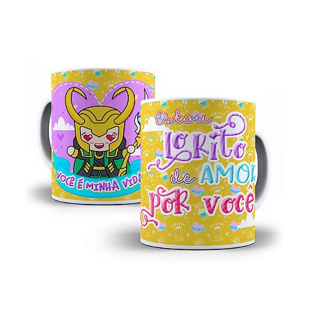 Caneca de cerâmica 325ml - Namorados Lokito de amor