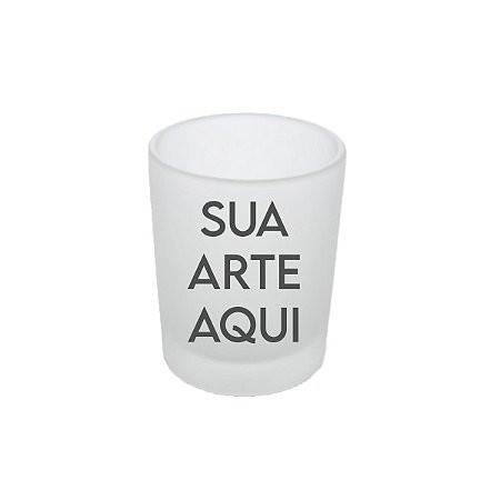 Copo de whisky em vidro jateado (fosco) 250ml - Logotipo ou Arte exclusiva
