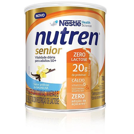 Nutren Senior Pó Baunilha Zero Lactose - 740g