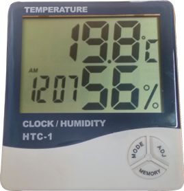 Termo-Higrômetro Digital Modelo HTC-01 Com certificado de Calibração