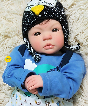 Bebê Reborn Menino Shyann 43 Cm Olhos Abertos Super Realista Com Lindo E Enxoval Bebê Encantador