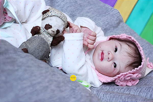 Bebê Reborn Menina Jialli 48 Cm Olhos Abertos Bebê Oriental Detalhes Reais Linda Princesinha Com Enxoval