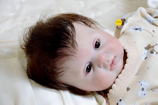 Bebê Reborn Menina Blinkin 45 Cm Olhos Abertos Corpo Inteiro Em Vinil Siliconado Com Enxoval Completo