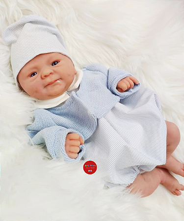 Bebê Reborn Menina Coco Malu 40 Cm Olhos Abertos Silicone Sólido Super Realista Com Enxoval E Acessórios