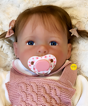 Bebê Reborn Menina Silicone Sólido 50 Cm Olhos Abertos Pode Dar Banho Acompanha Enxoval E Acessórios