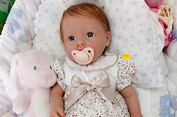 Bebê Reborn Menina Silicone Sólido 50 Cm Olhos Abertos Recém Nascida Acompanha Acessórios E Enxoval