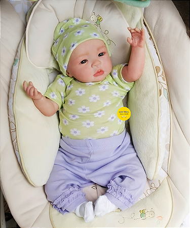 Bebê Reborn Menina Shyann 43 Cm Olhos Abertos Muito Fofa E Realista Acompanha Lindo Enxoval E Chupeta