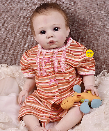 Boneca Bebê Reborn Menina Kendall 49 Cm Olhos Abertos Linda Com Detalhes Reais De Um Bebê De Verdade