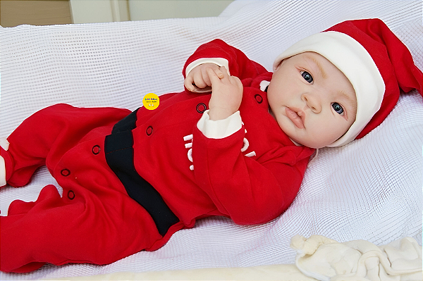 Bebê Reborn Menino Shyann 43 Cm Olhos Abertos Bebê Reborn De Natal Com Enxoval Completo E Chupeta