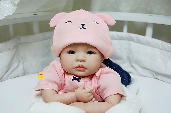 Bebê Reborn Menina Shyann 43 Cm Olhos Abertos Muito Linda Parece Um Bebê De Verdade Super Promoção