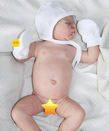 Bebê Reborn Menino Julien 47 Cm Olhos Fechados Corpo Vinil Siliconado Bebê Sofisticado Super Realista
